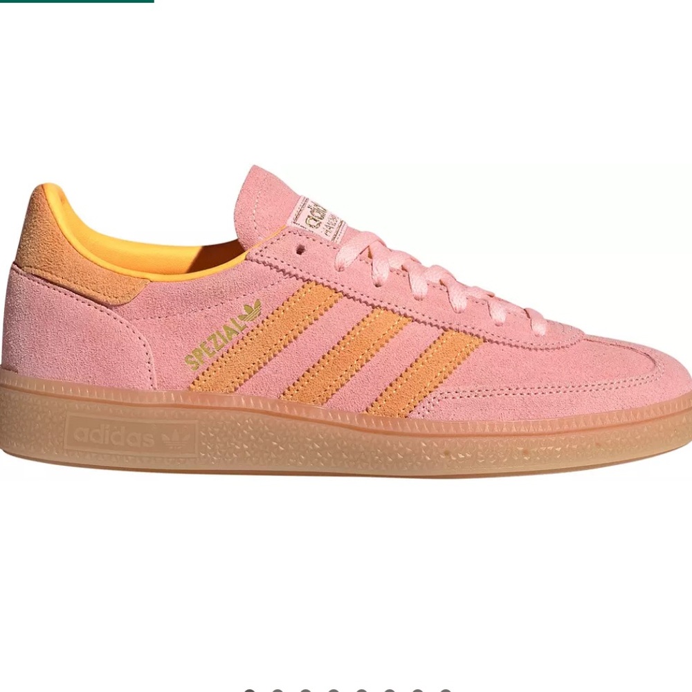 NWOT ADIDAS Handball Spezial Shoes pink and orange suede sneakers 8.5 - Picture 2 of 14